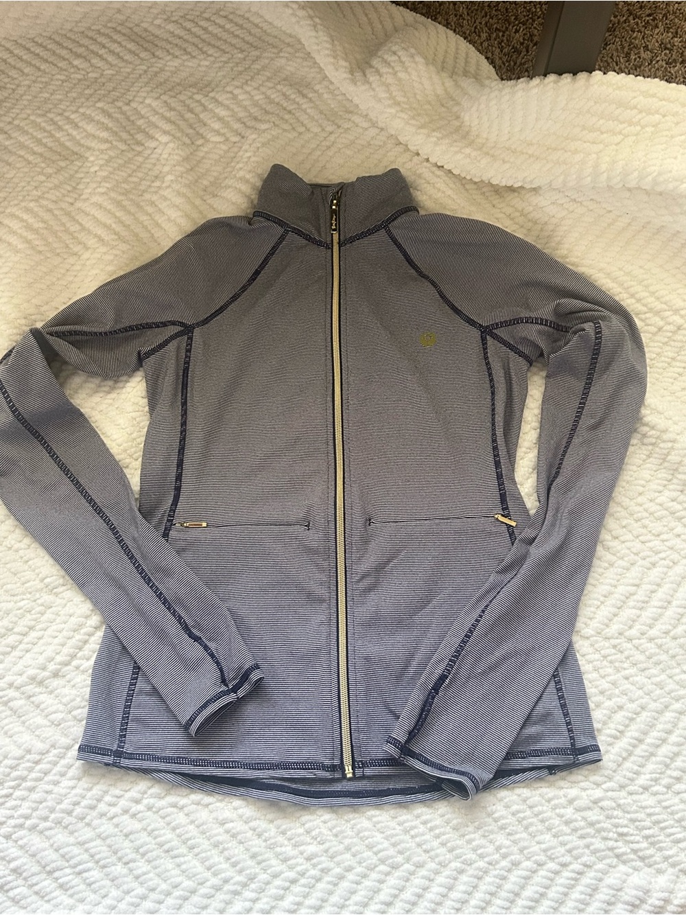 Lilly Pulitzer Heather Slate Full-Zip Utility Jacket